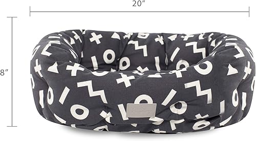 Vista 30 de Fringe Studio - Cama para mascotas Nosey Dog Spot Round Cuddler, 20 x 19 x 8 pulgadas (203001), pequeña par acampar