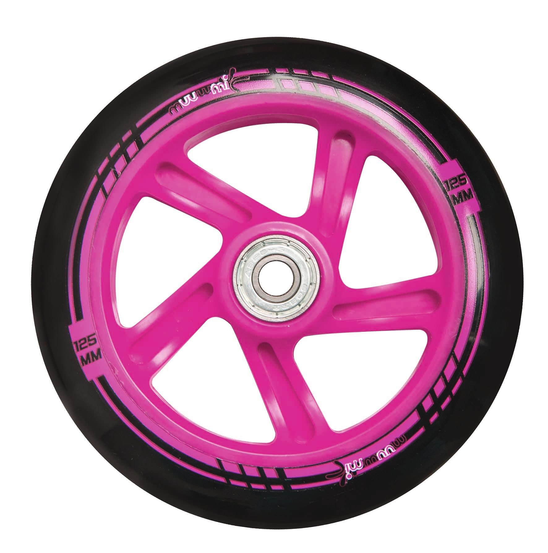 muuwmi Aluminiowa hulajnoga – hulajnoga, 125 mm, certyfikat ABEC 5, GS, regulacja wysokości