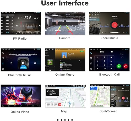 Miniatura 6 de Aumume 10.1 inches Android 10 Double Din Car Stereo for Toyota Tundra 2007-2013 & Sequoia 2008-2018 IPS Touchscreen Screen Car Radio with Carplay &