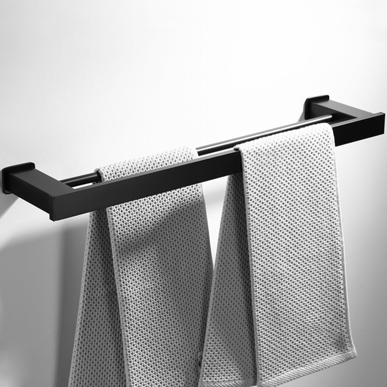 Double barre porte-serviettes en aluminium spatial au design moderne et durable