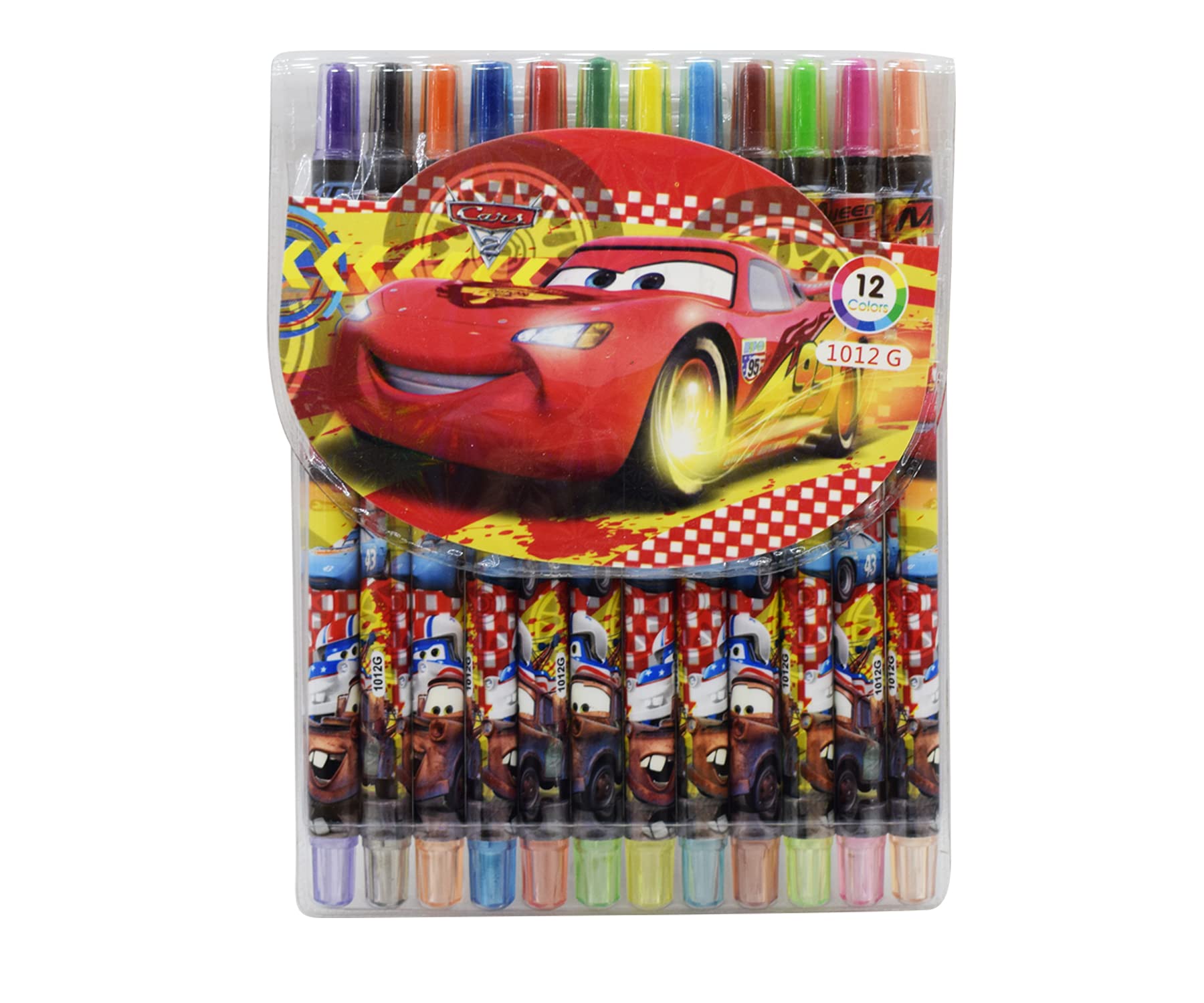 Asera Cartoon Printed Rolling Crayons Twistable Crayons Birthday Return Gift for Kids (Pack of 1) (Cars)
