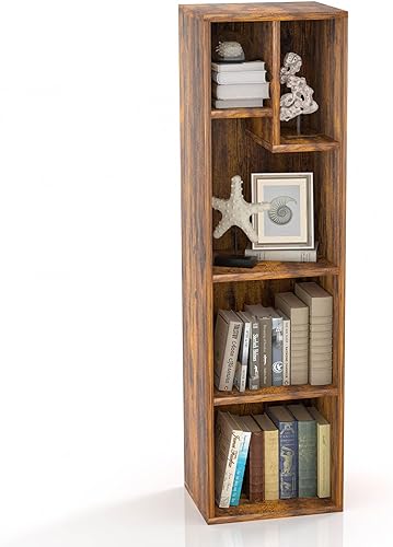 Miniatura 24 de VECELO - Librero pequeño blanco de 3 cubos, estante que se adapta a los libros de tapa dura más altos, disponible horizontalmente, organizador