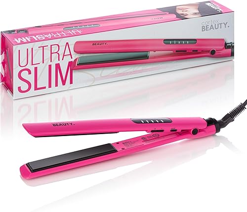 Cortex Beauty - Plancha plana digital ultradelgada de 1 pulgada - Plancha plana para el cabello, cepillo pro Nano titanio, planchas de cabello