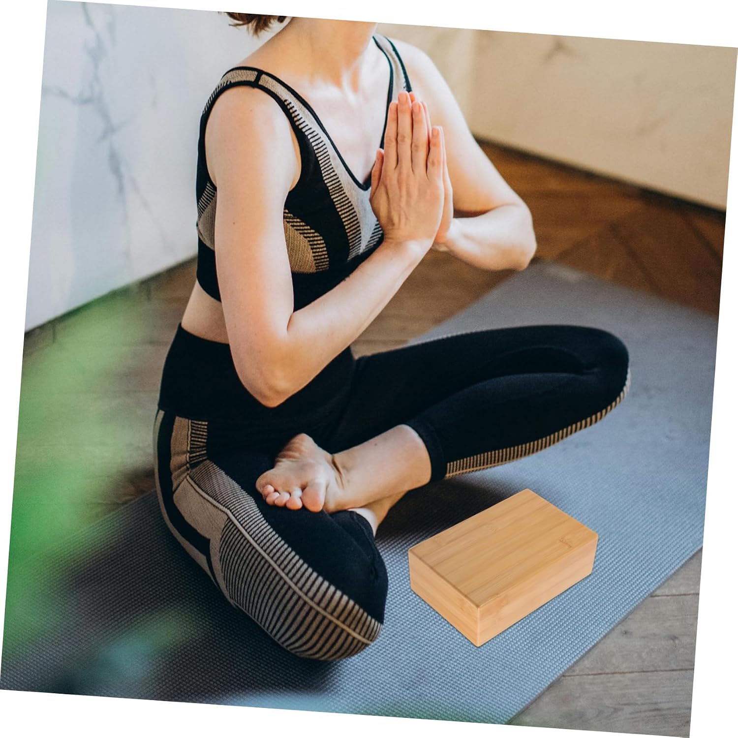 Yoga Wooden Brick 1pc Blocks Training Kit Pilates Block Training Brick Auxiliary Wooden Balance Props s