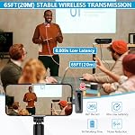 Mini Microphone for iPhone, iPad, Android Phone, 2 Pack Wireless Lavalier Microphone with Noise Reduction, Plug-Play Wireless Mic for Video Recording, Interview, YouTube, TikTok