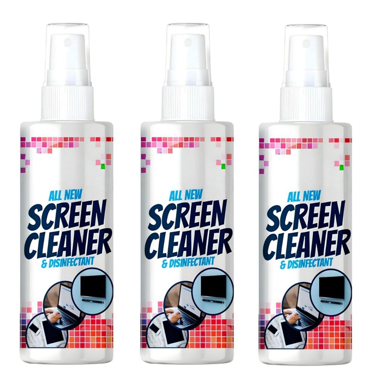 Screen Cleaner Spray (300ML) | Laptop Cleaner Kit for MacBook | Best TV Cleaning Spray for LED TV, LCD, Camera Lens, Mobile & Laptop | TV Screen Cleaner (3) Screen Cleaner Spray (300ML) | Laptop Cleaner Kit for MacBook | Best TV Cleaning Spray for LED TV, LCD, Camera Lens, Mobile & Laptop | TV Screen Cleaner (3)