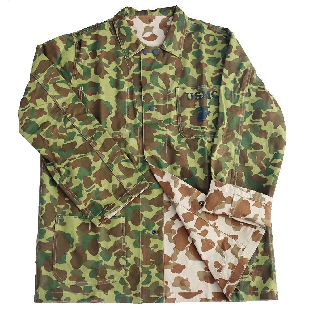 WW2 Pacific Camo Uniforme Vintage US Navy Field Jacket Pantalon Réplique WWII USMCHBT Vêtements Camouflage Double Face