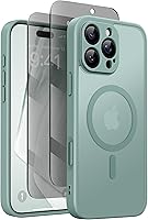 Vista 45 de Funda magnética para iPhone 17 Pro con protector de pantalla de privacidad [compatible con MagSafe] [protección de cámara] [grado militar]