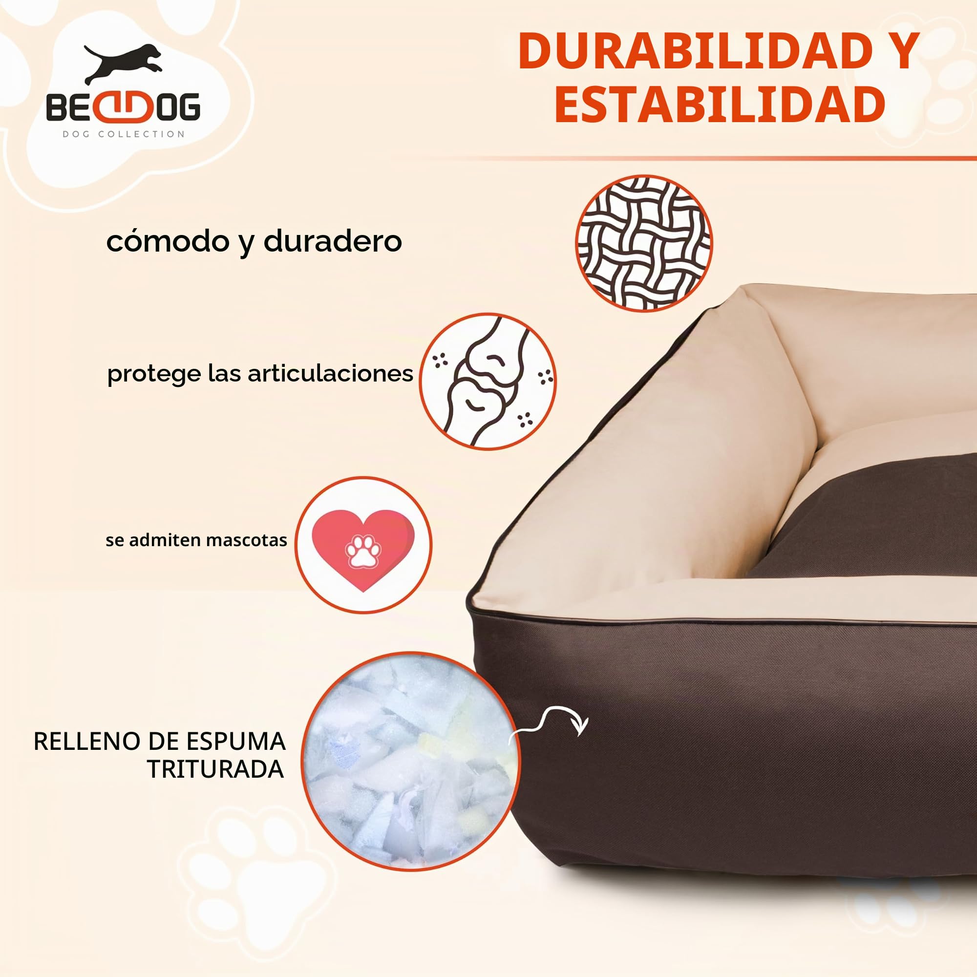 BedDog LUPI colchón para Perro S hasta XXXL, 24 Colores, Cama para Perro, sofá para Perro, Cesta para Perro, XL Negro/Gris