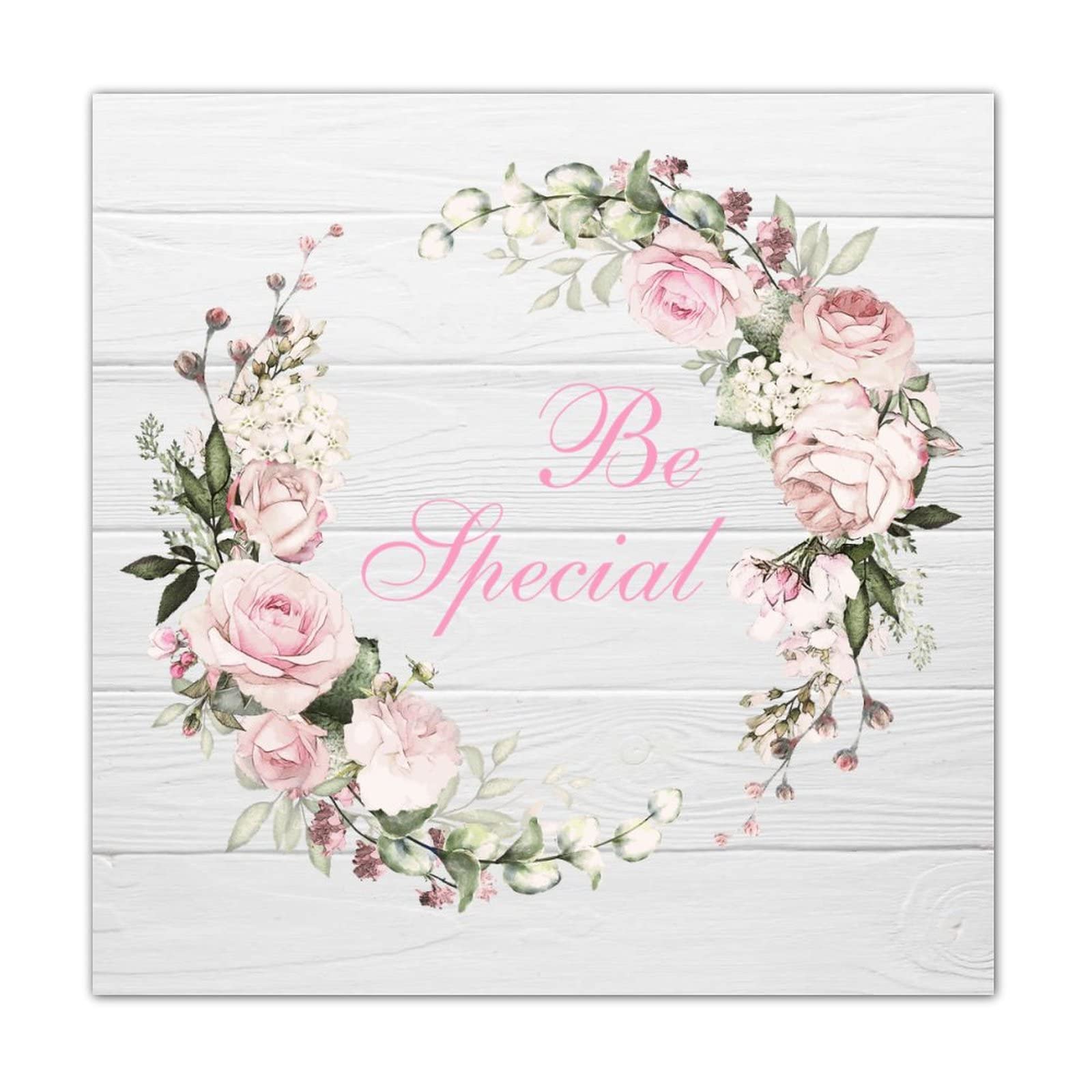 Plaque ronde en bois Be Special décoration murale personnalisée 40cm pour entrée et salle à manger
