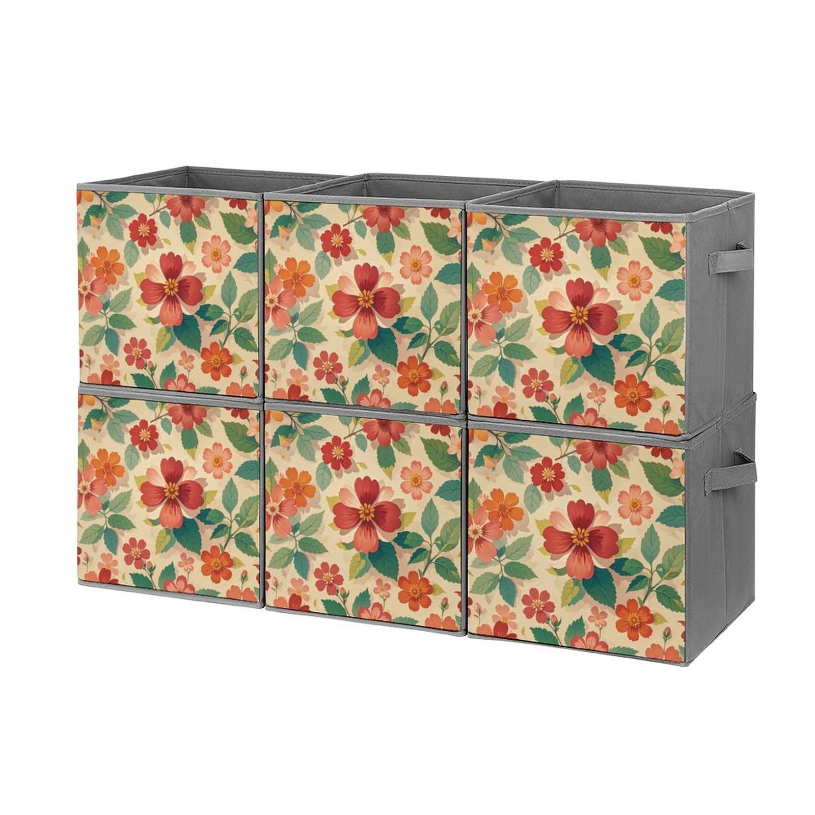 Bacs de rangement contre les placards encombrés : lot de 6 cubes pour vêtements