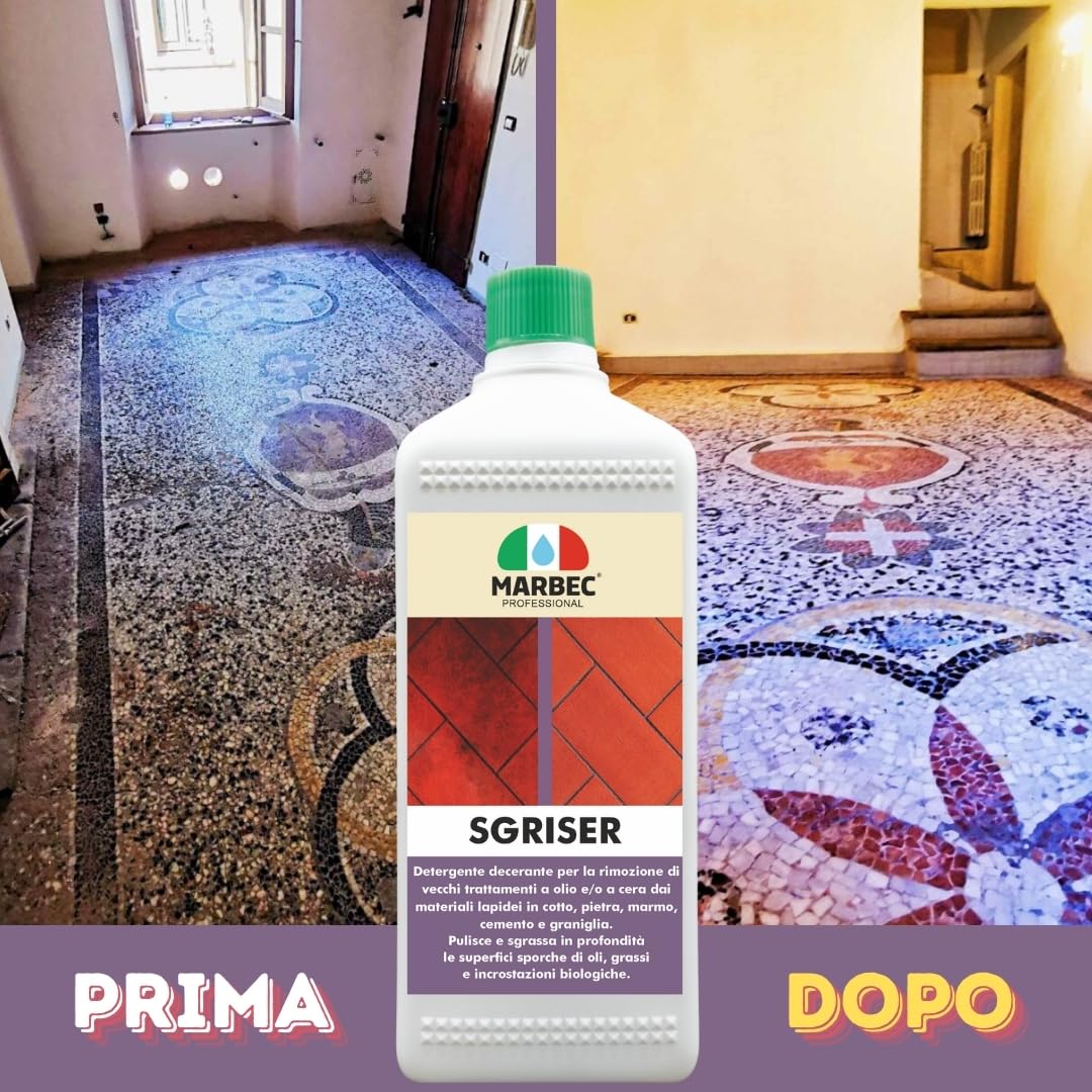 MARBEC SGRISER 1LT Detergente decerante forte per materiali lapidei