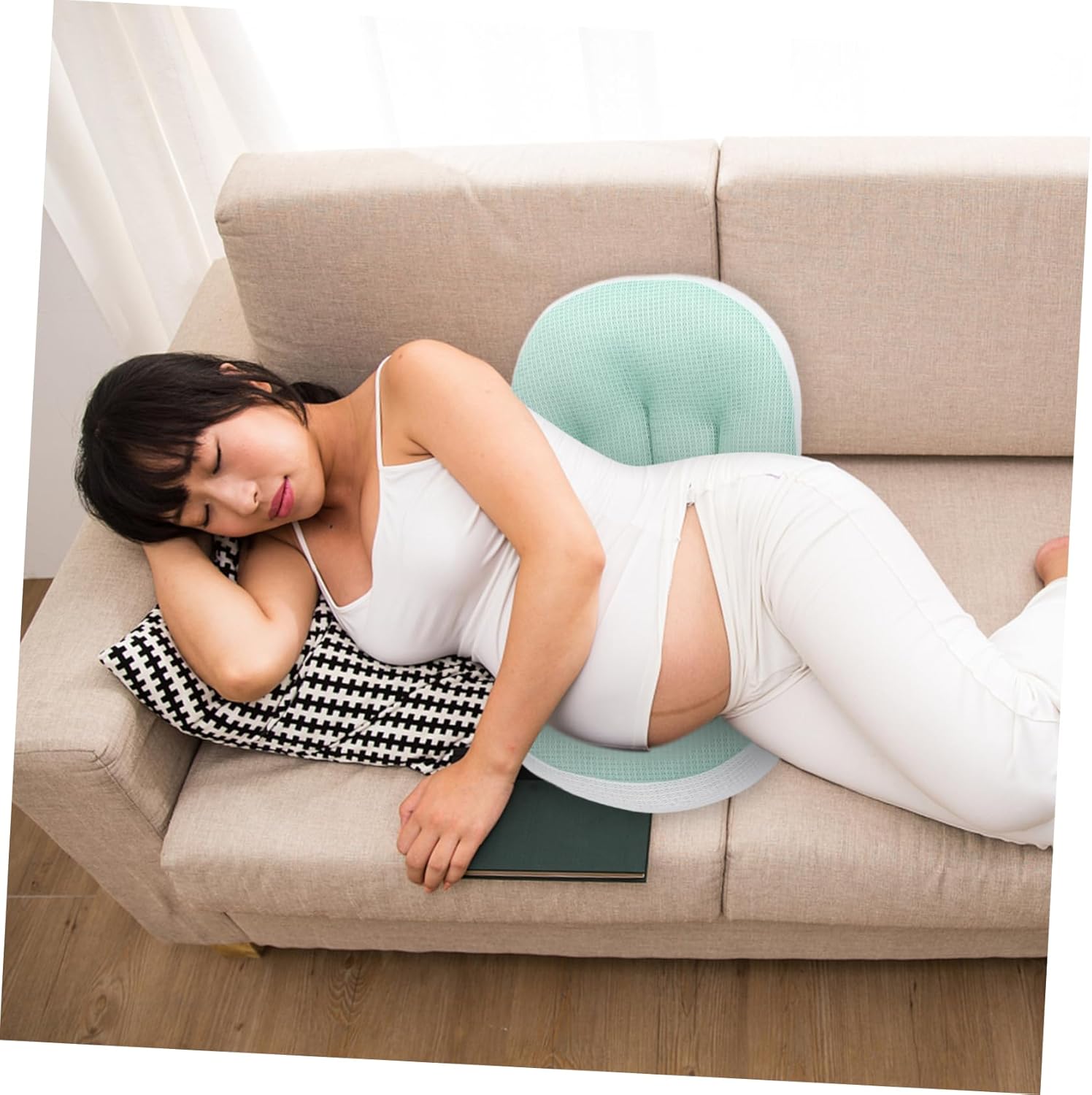 1Set Maternity Pillow Pregnancy Body Support Pillow for Side Sleeping Ergonomic Design for Waist Comfort for Pregnant Women and Breastfeeding