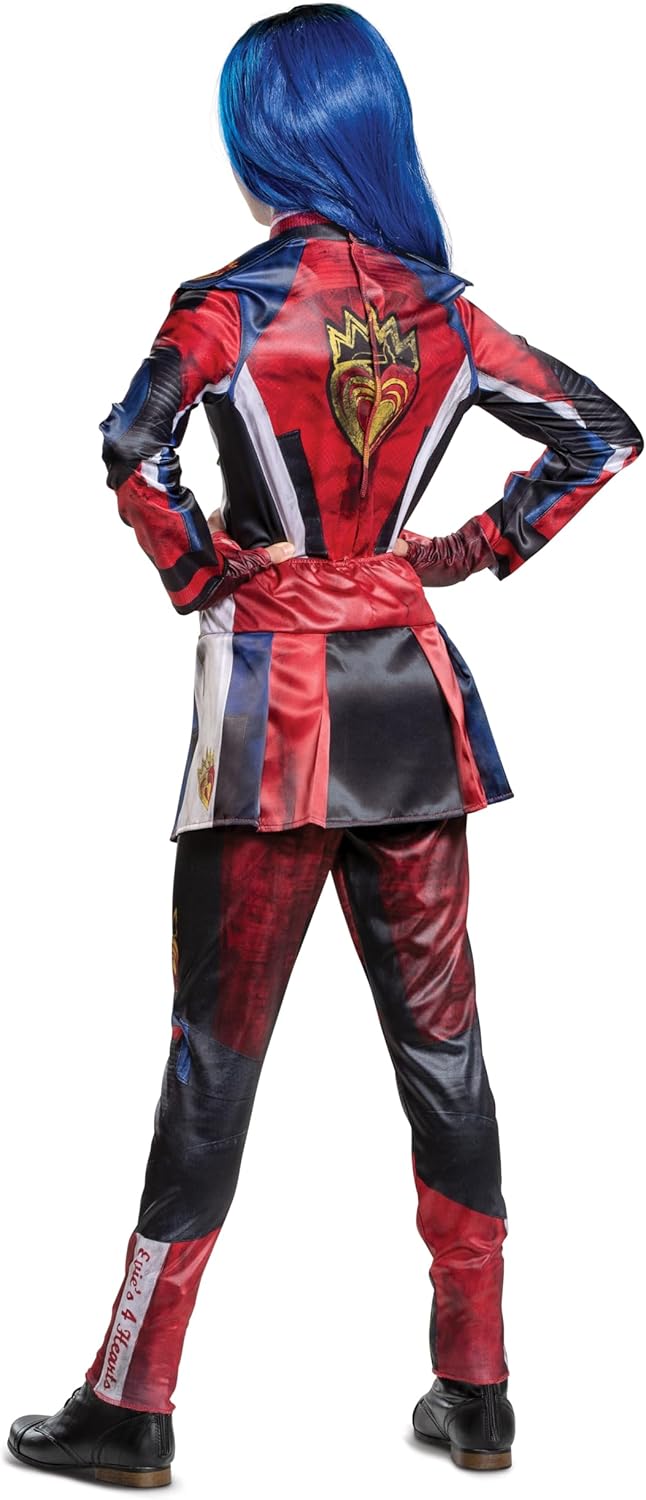 Evie Descendants 3 Deluxe Girls Costume, Official Disney Descendants Costume Jumpsuit