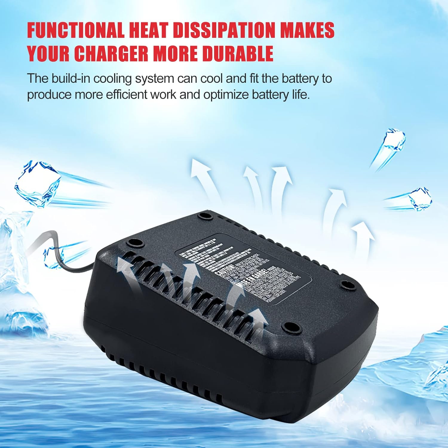 Quick Charge Dock for Snow Joe 24V Battery and Sun Joe 24V Battery，for Use in iBAT24 and 24VBAT Series Batteries, with LED Flashing Indicator Lights (Charger) - Image 6