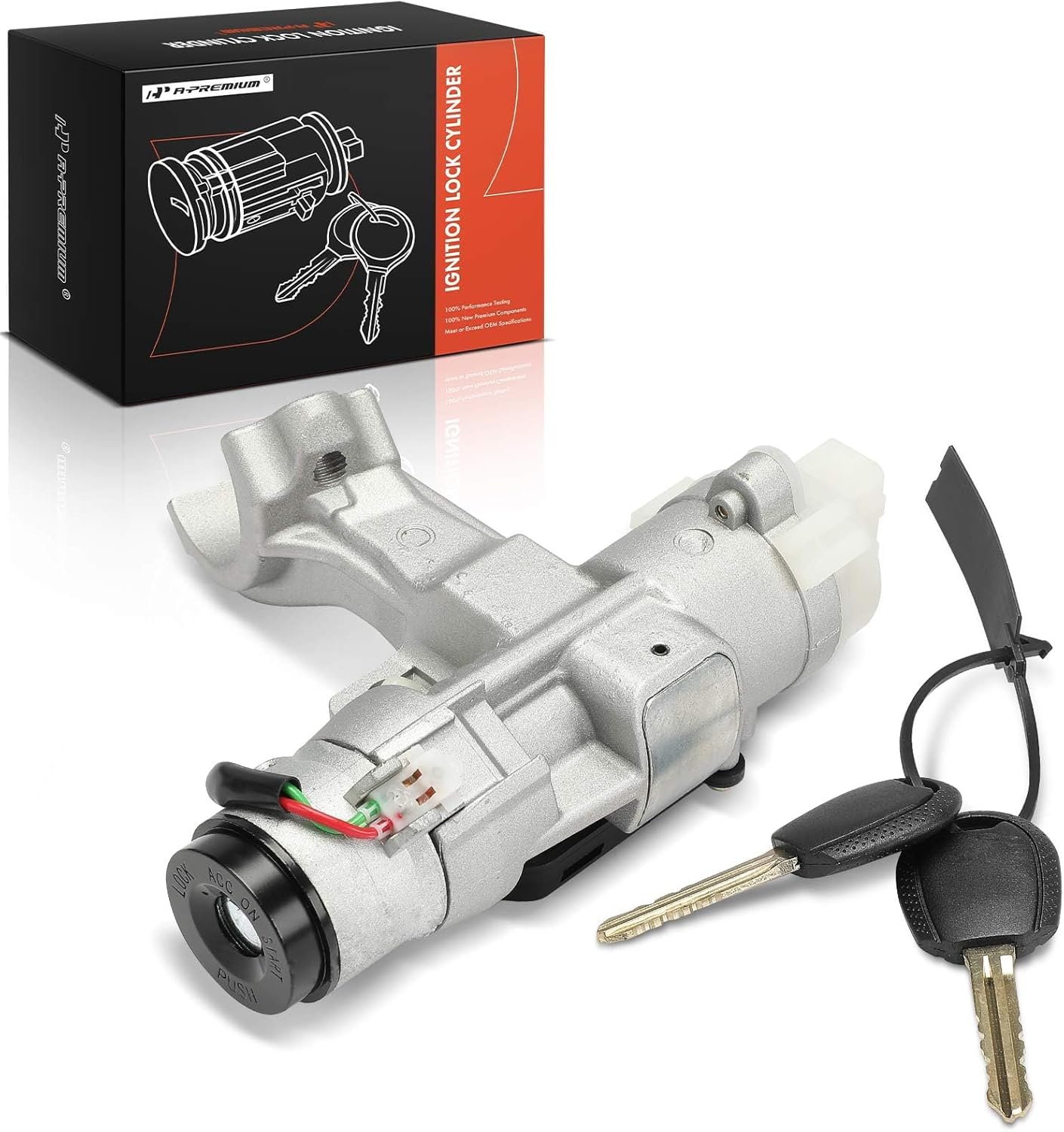 A-Premium Ignition Lock Cylinder with 2 keys Compatible with Kia Vehicles - Rio 2009 2010