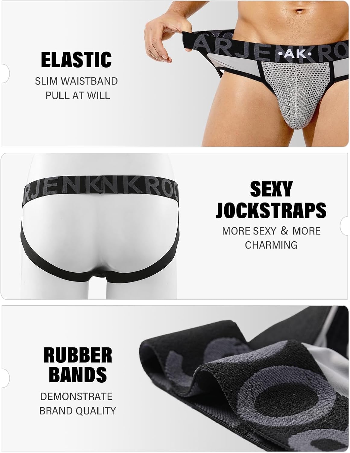 Arjen Kroos Mens Jockstrap Thong Sexy Underwear Mesh Ice Silk Jock Strap Athletic Supporter - Image 5