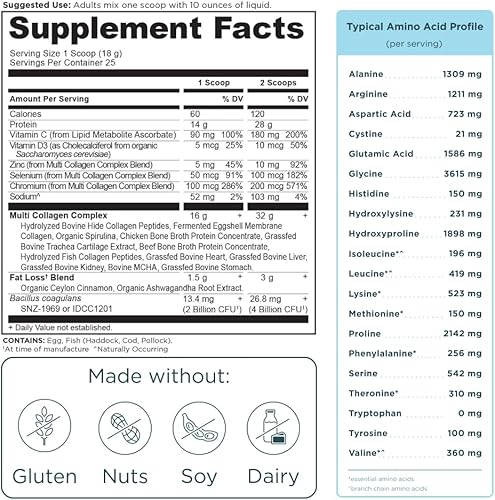 Miniatura 2 de Ancient Nutrition Multi Collagen Advanced Peptides Powder Lean, canela, 25 porciones + suero alimentado con pasto + proteína en polvo de pérdida de