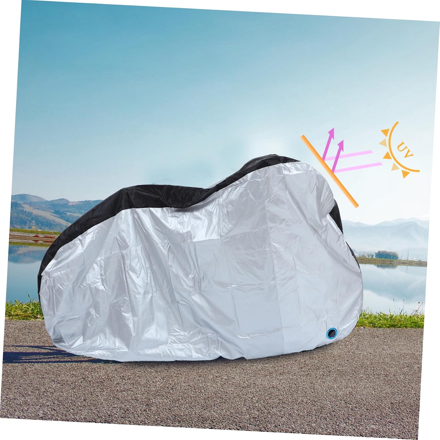 Polyester Cycle Case Bike Cover Rainproof Dustproof Outdoor Bike Protective Cover Lock Design