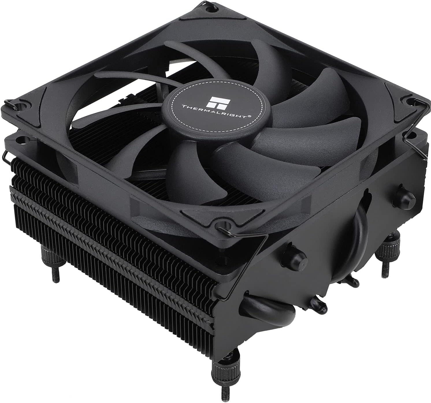 Thermalright AXP-90 X53 Black Low Profile CPU Air Cooler with Quite 90mm TL-9015B Low Profile PWM Fan, 4 Heat Pipes, 53mm Height, for AMD AM4/Intel LGA 1150/1151/1155/1156/1200 (AXP-90 X53 Black)