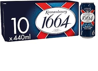 Delivered Chilled - Kronenbourg Lager Beer Can, 10 x 440ml