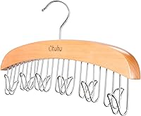 Vista 4 de Ohuhu Gancho para cinturones. Organizador de armario de madera, para 12 cinturones. Accesorios para el hogar.