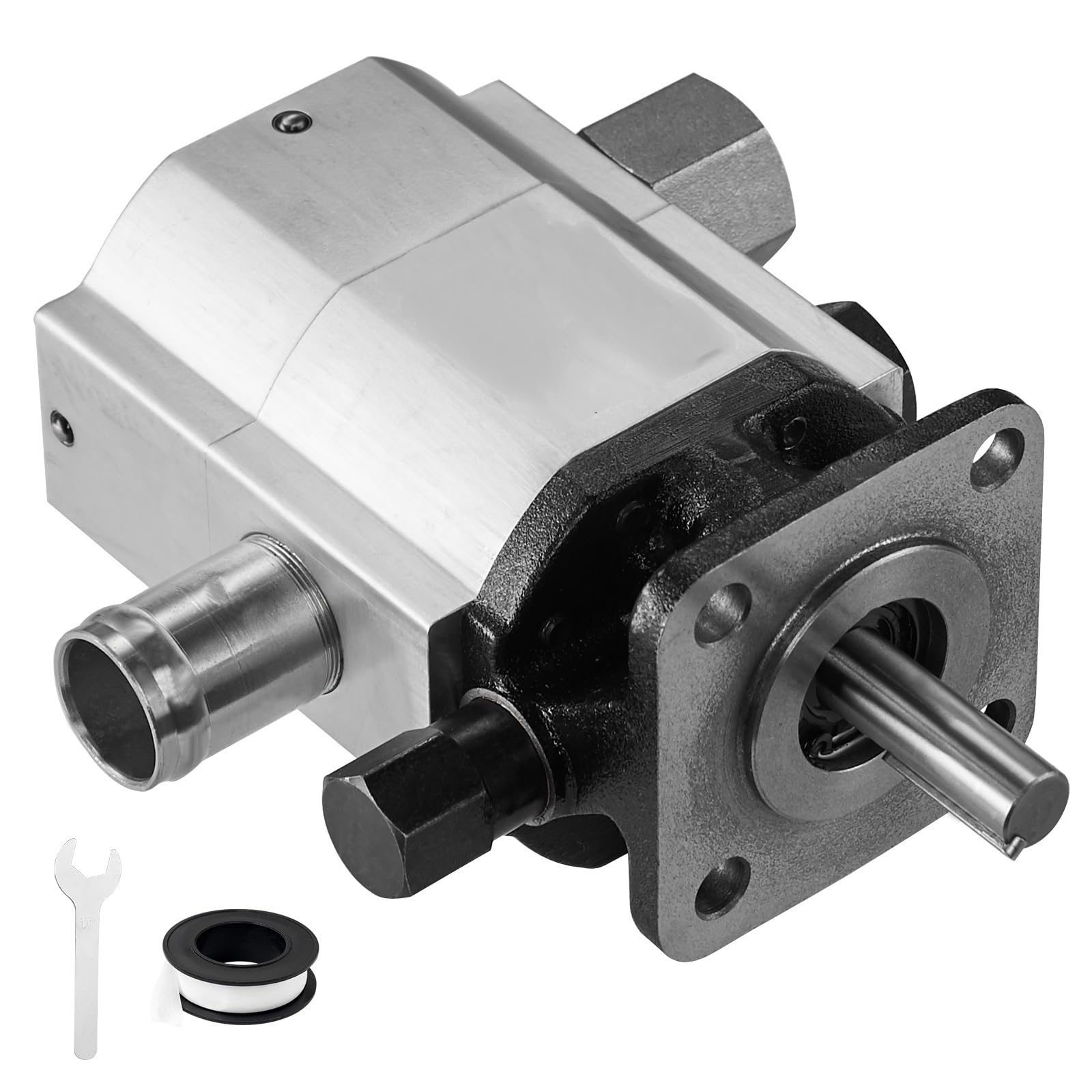 KXIWLUFV Hydraulic Gear Pump Wood 16 GPM 2 Stage 8 HP Engine 3'' Across Extrusion Aluminum Body 4000 PSI Suitable for Log Splitter