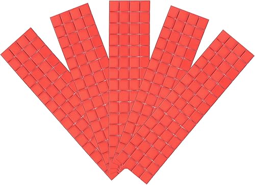 Miniatura 8 de uxcell 600 azulejos autoadhesivos de discoteca de 0.394 x 0.394 in, mini mosaico, azulejos cuadrados de vidrio para manualidades, bolas de