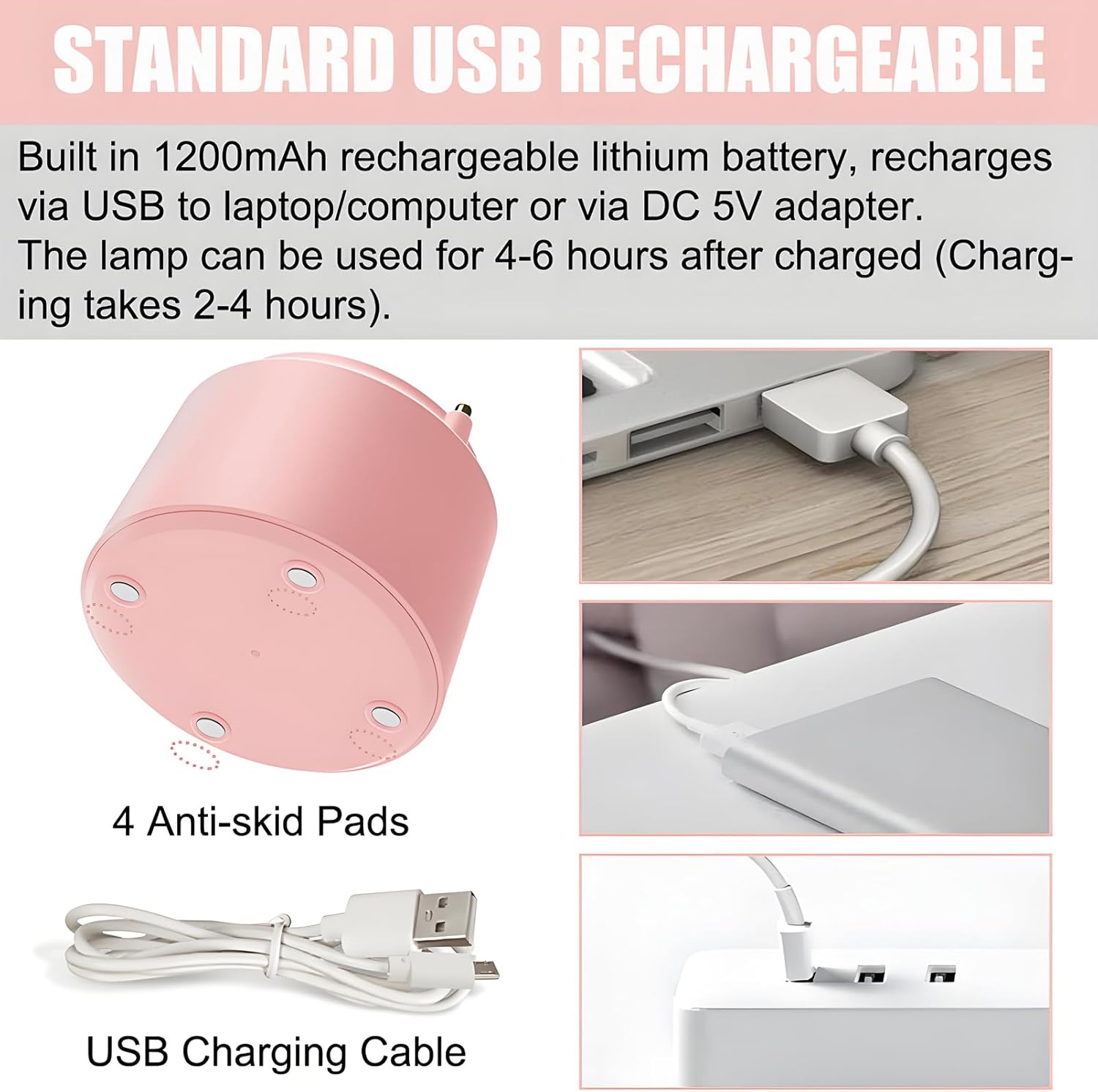 DLHONORV Cute LED Desk Lamp Kawaii Desk Accessories, Flower Bird Table lamp USB Rechargeable, 3 Color Modes, Stepless Dimming, Touch-Sensitive Switch Kawaii Room Decor Lamp, Reading Lamp (Pink)