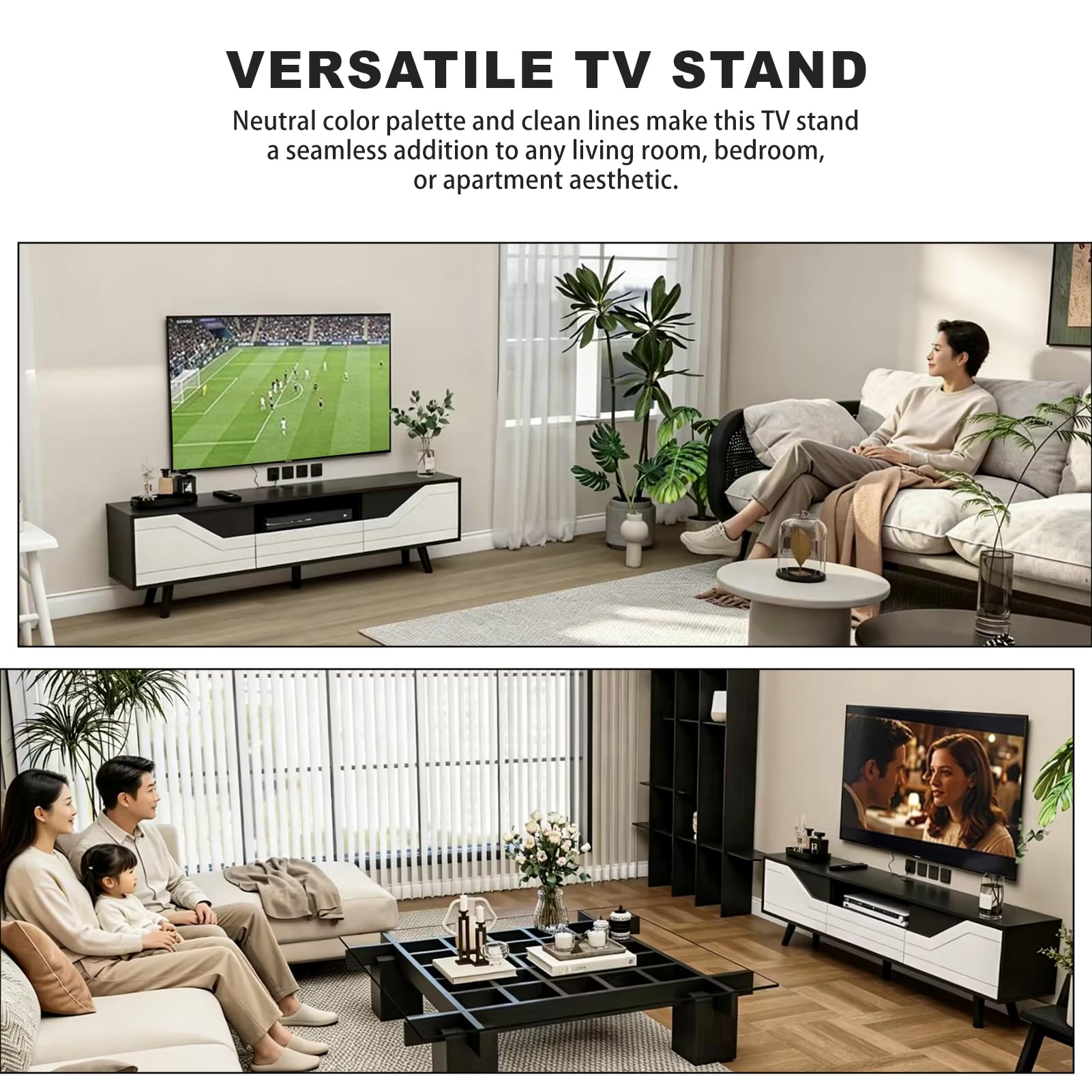 Niska szafka pod telewizor 160 cm, stojąca, 120 cm, z 2 drzwiczkami i szufladą