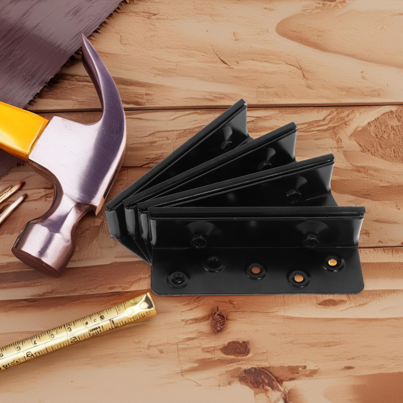 Garneck 1 Set Cerniera del Letto giroletto Regolabile staffe testiera Regolabili sponde del Staffa di Legno a testiera Hardware a Castello a Castello Ferro da Stiro Black