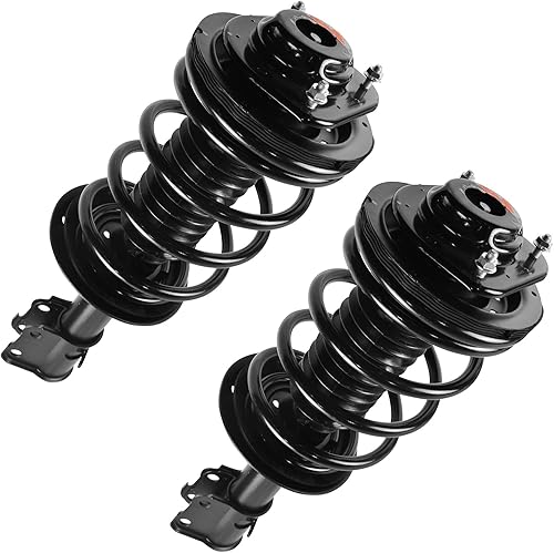 Miniatura 1138 de TRQ Kit de suspensión delantera, conjunto de amortiguadores y resortes, barra estabilizadora, enlace estabilizador compatible con Chevrolet