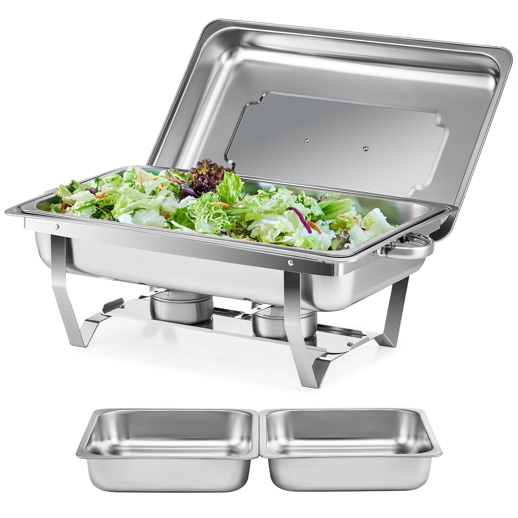 Buffet Chauffant Rectangulaire avec Bacs Modulables GN1/1 et GN1/2