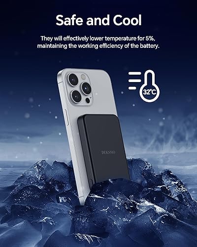 Miniatura 5 de Banco de energía inalámbrico de 10000 mAh, cargador portátil magnético delgado USB C PD de 22.5 W, carga rápida, pequeña pantalla LED, paquete de