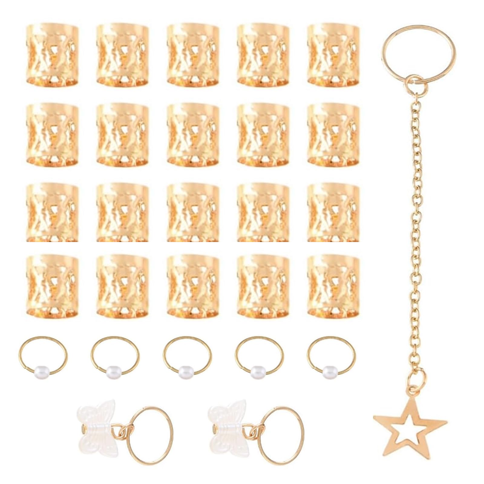 Amazon.co.jp: EsiFare ヘアビーズ 28個セット ヘアアクセサリー