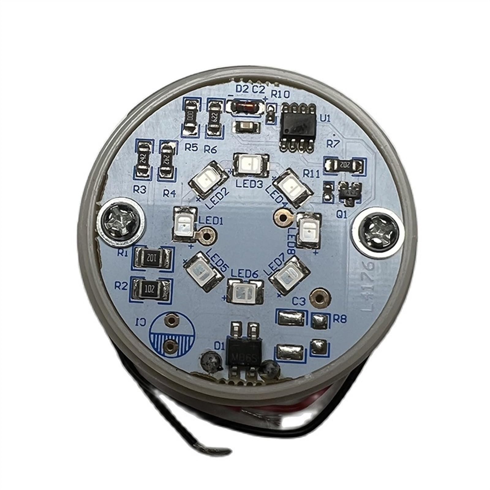 Trilite MV2LED Permanent Mount 24 Volt DC Rotating Beacon Light-Amber Dome