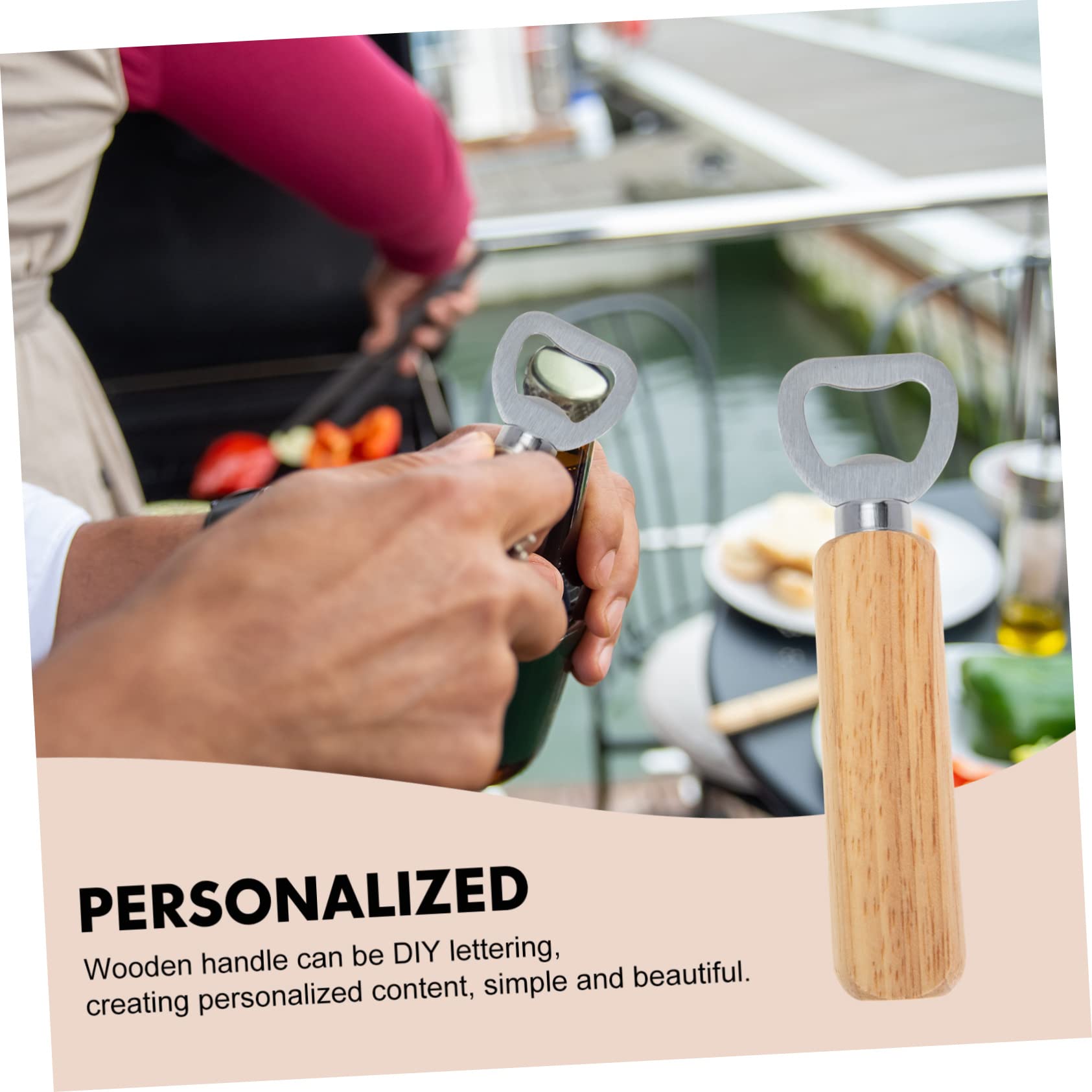 Amosfun 4 Sätze Korkenzieher Aus Holz Gestell Bier Cocktail Hydro Wein Bar Flaschenöffner Gadgets Dosenöffner Barkeeper Flaschenöffner Flaschendeckelentferner Khaki Metall 4 Stück * 4