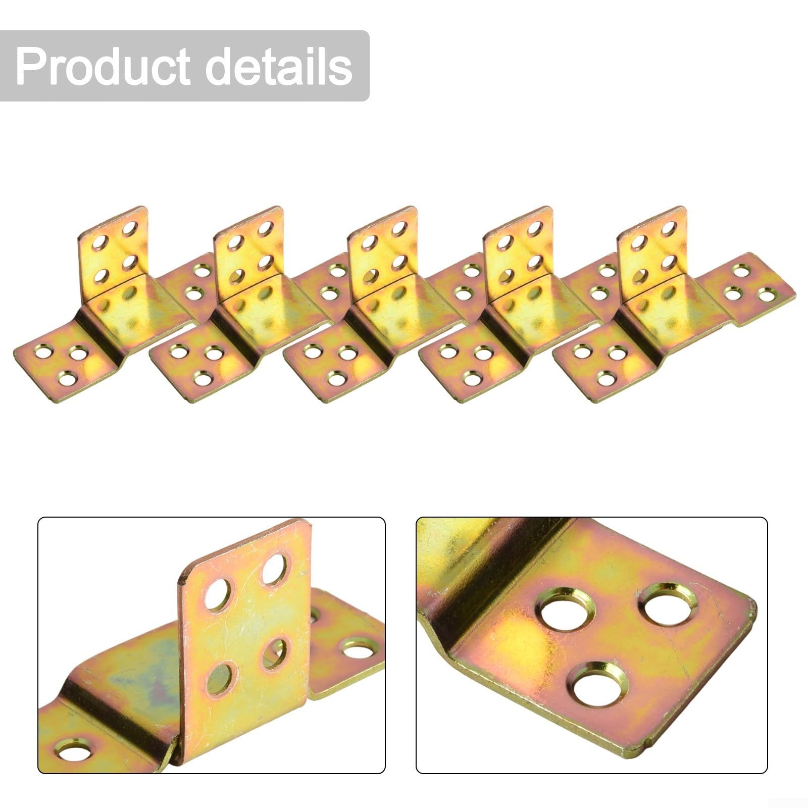 5PCS Bed Rail Brackets Bed Rail Bracket Connector Bed Rail Fittings For Headboards Footboards Hold