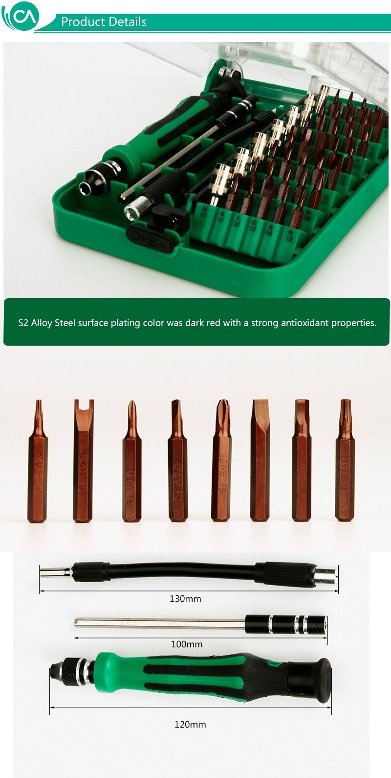 Generic elecall 45 in1 Multifunktions Schraubendreher Set Multitool Kit Torx Schraube Driver Kit Reparatur Werkzeug für iPhone Laptop Tablet Armbanduhr