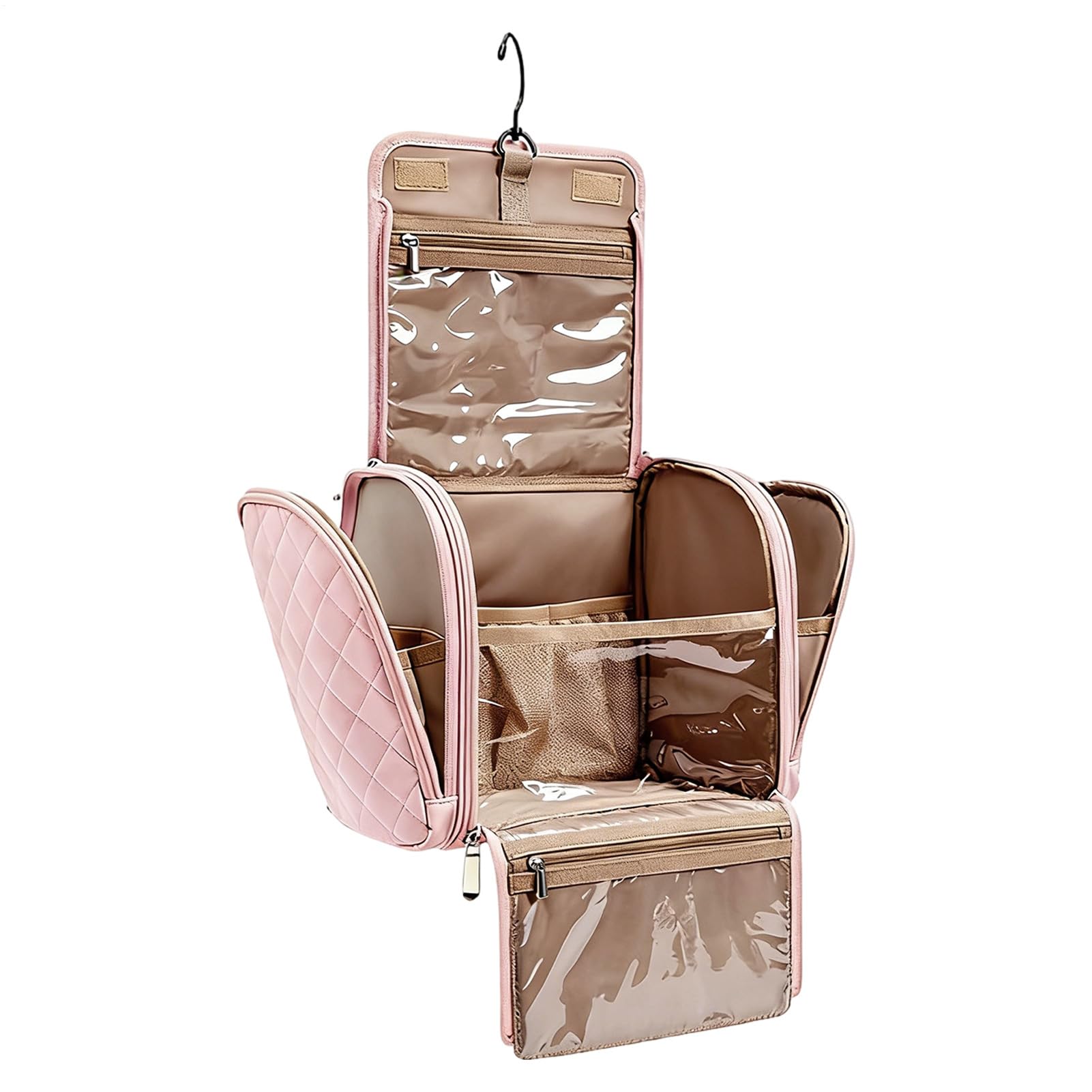 Borsa Toilette da Viaggio Organizer da Toeletta Appendibile | Portatrucchi in Tasca Per Viaggi Business Bagno Hotel Palestra Doccia Aereo Bagaglio a Mano
