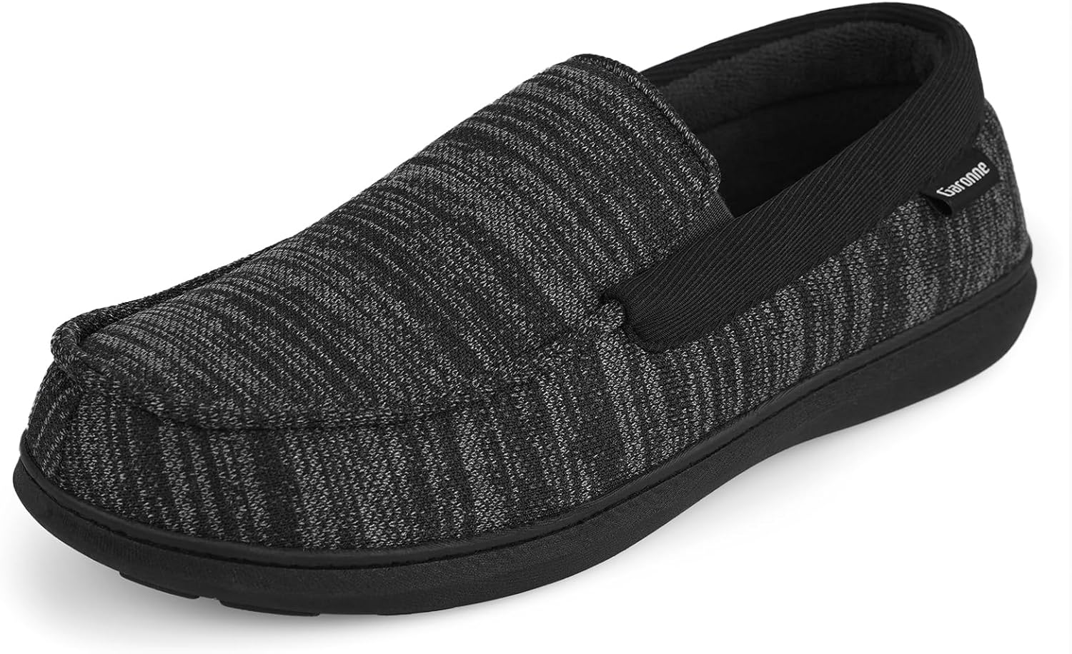 Garonne Men's Moccasin Slippers - Breathable Knit Comfort