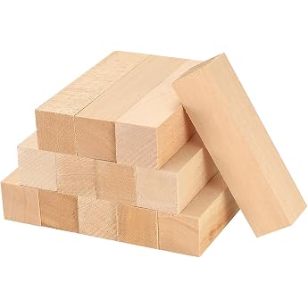 Basswood Carving Wood Blocks 10 x 2.5 x 2.5 cm for DIY Pack of 13 13 untreated natural basswood blocks ideal for beginners crafts carving and creative DIY projects.