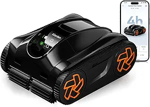 Pool Cleaner K40, 4H Runtime Cordless Robotic Pool Vacuum, Touch Screen, Smart Navigation, Cleans Floor, Walls, Waterline, Ideal for Above & In-Ground Pools, Self-Parking
