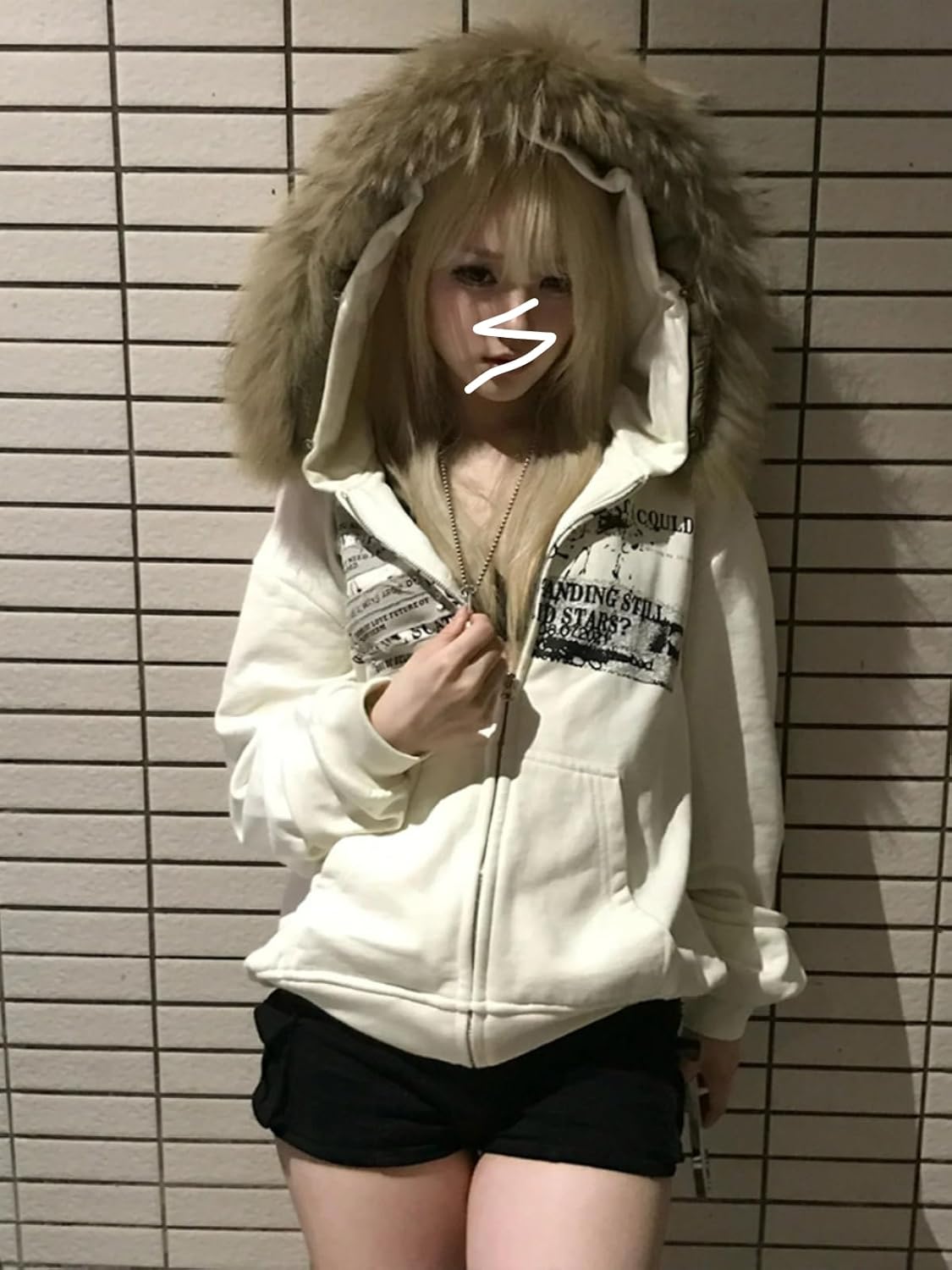 Y2k Zip up Hoodie Fur Graphic Jacket Emo Goth Grunge Martinique | Ubuy