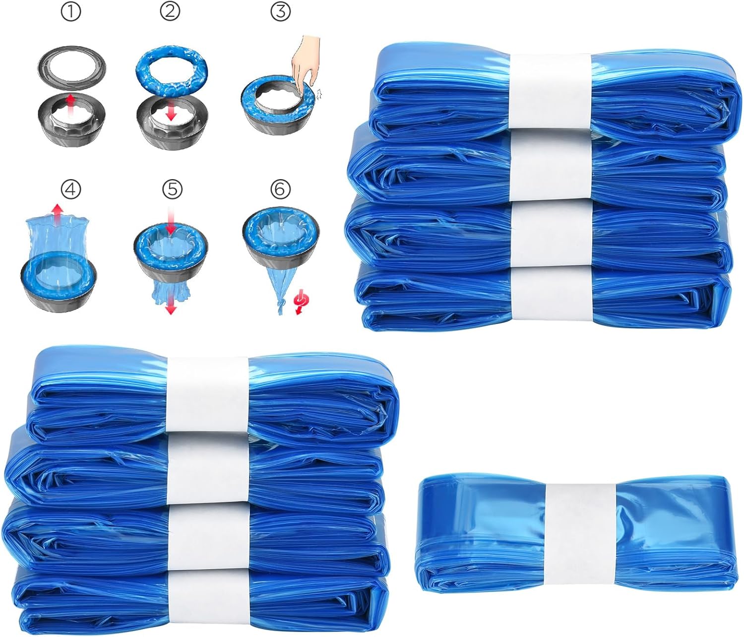 Recharges de Poubelle à Couches, 9 pièces Sacs à Couches pour Tommee