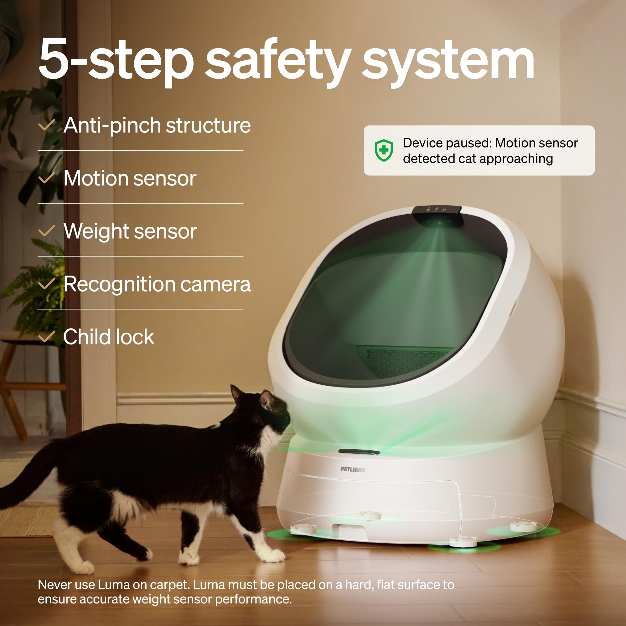 Self Cleaning Litter Box, Dual Safety Sensors, App Control, Gray | Automatic Cat Litter Box for Multiple Cats, Noise & Odor Control, Easy Maintenance with 2 Rolls of Garbage Bags, Includes Mat product image 19