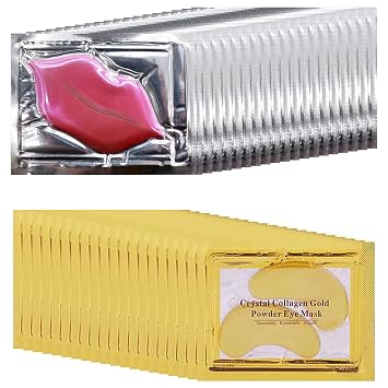 40 Pairs Eye Mask & Lip Mask, Bulk Under Eye Patches Party Favors Adults