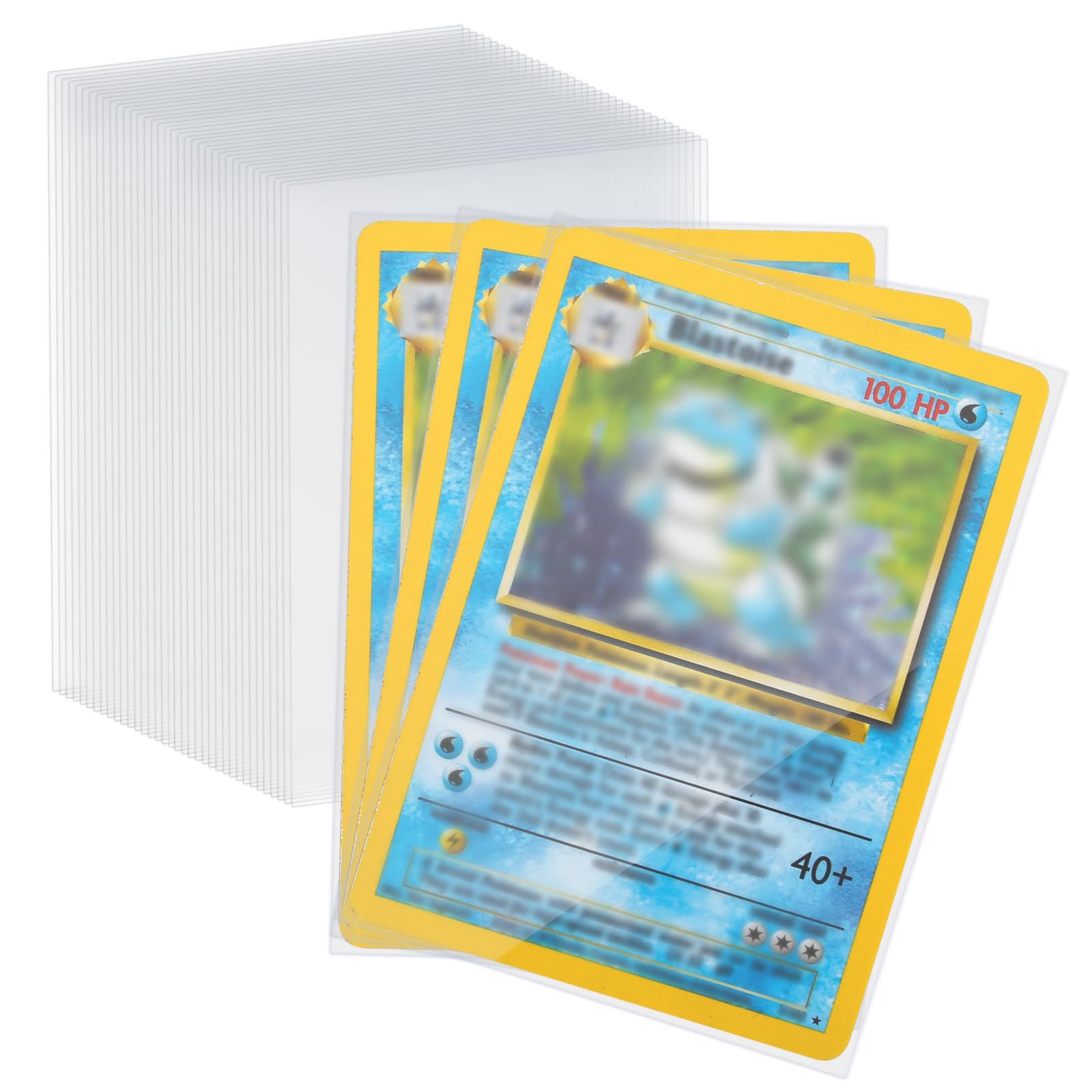 Buste Proteggi Carte, 100 Pezzi Trasparenti Bustine Carte 66 X 92 MM 0.1MM Tasche Vuote per Da Collezione Pokemon Magic