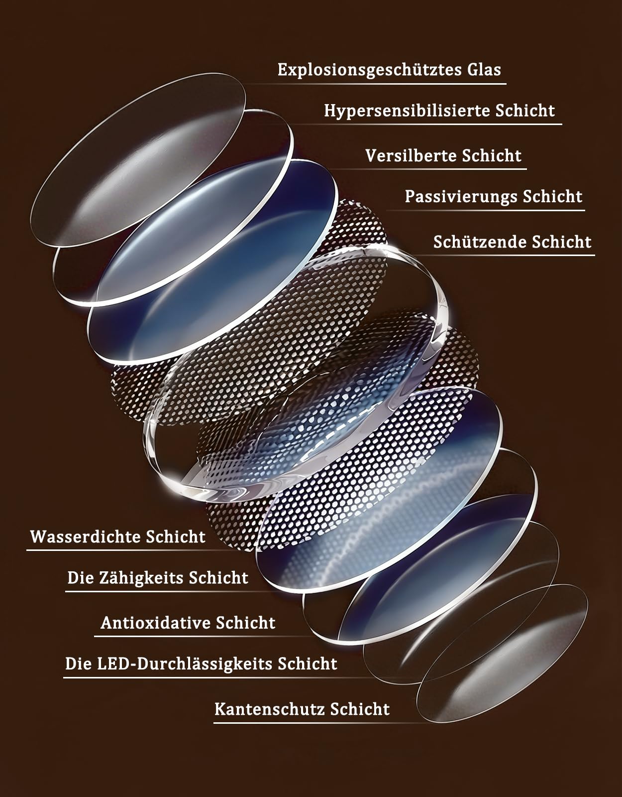 Asymmetrisch Badspiegel Mit Beleuchtung,50x70cm LED Bad Wandspiegel | Badezimmer Wandspiegel Mit Licht, IP44 50x70 cm Asymmetrischer Organischer Groß Gäste WC Badezimmerspiegel Mit Beleuchtet