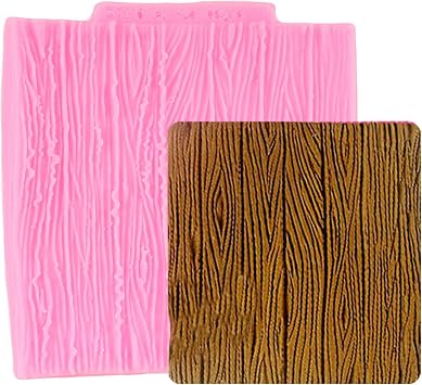 Wood Grain Tree Bark Silicone Molds Tree Bark Texture Fondant Impression Mat for Cake Decoration Cupcake Topper Chocolate Candy Polymer Clay Gum Paste